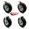 Service Caster 12 Inch Black Pneumatic Wheel Caster Swivel 2 Rigid, 2PK SCC-100S3506-PNB-2-R3506-2 - alternate 6
